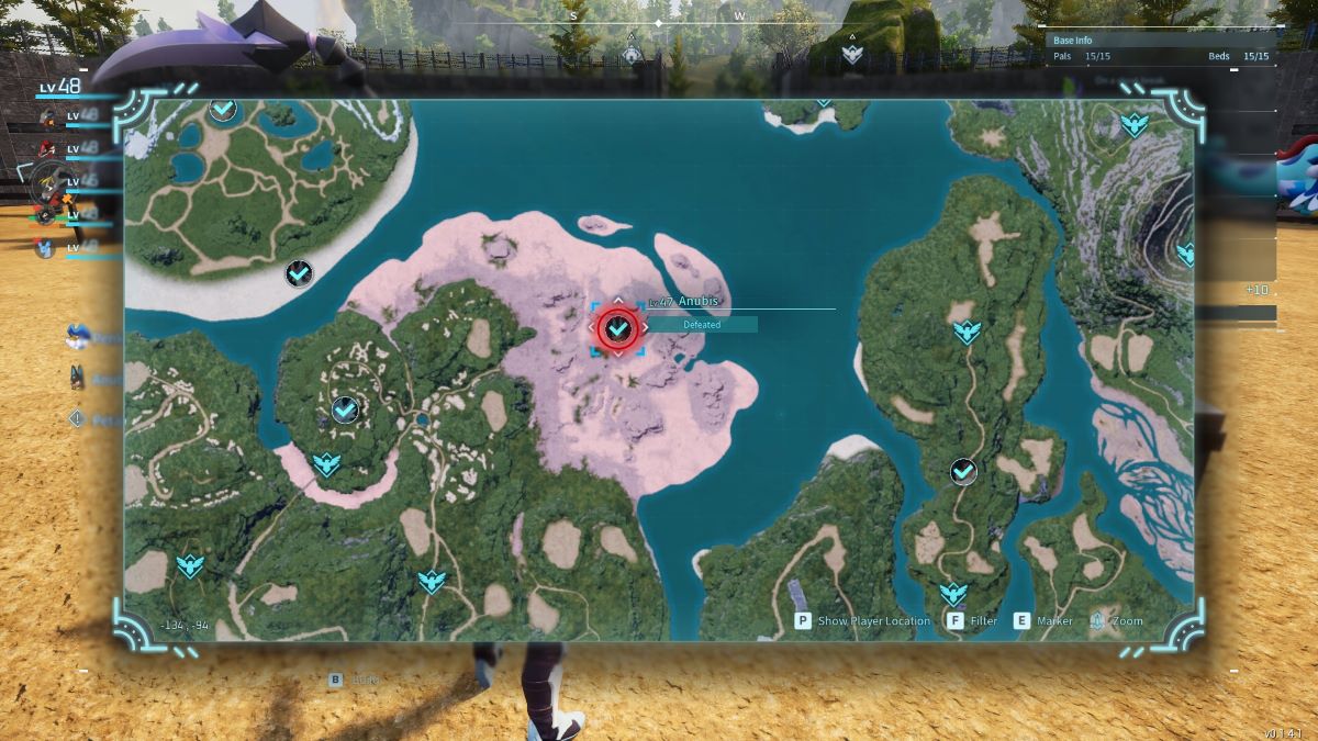 Anubis location map