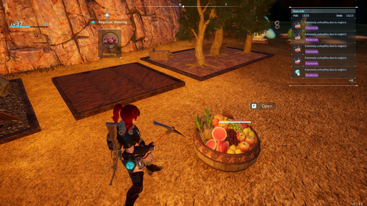 Placing foods to the pals who are working to setup the base