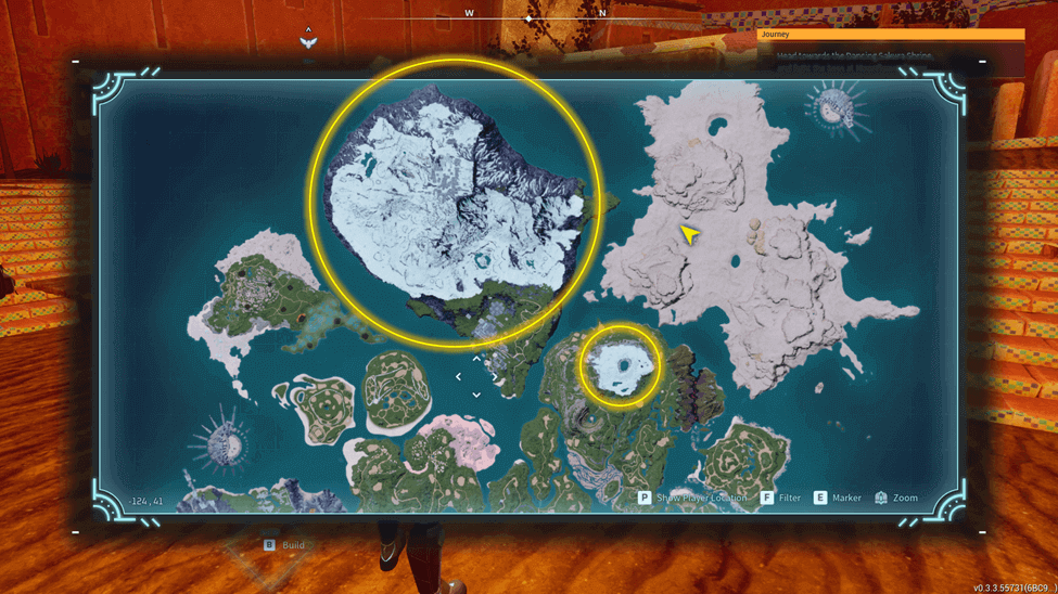 Ice Organ location map in palworld