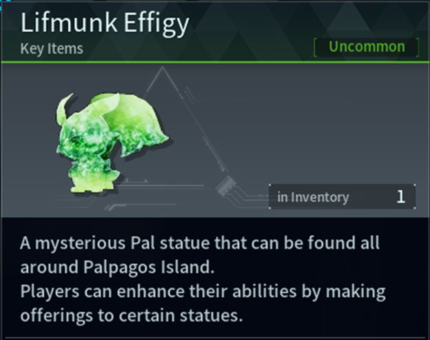 Lifmunk Effigy (Key Items) in Palworld