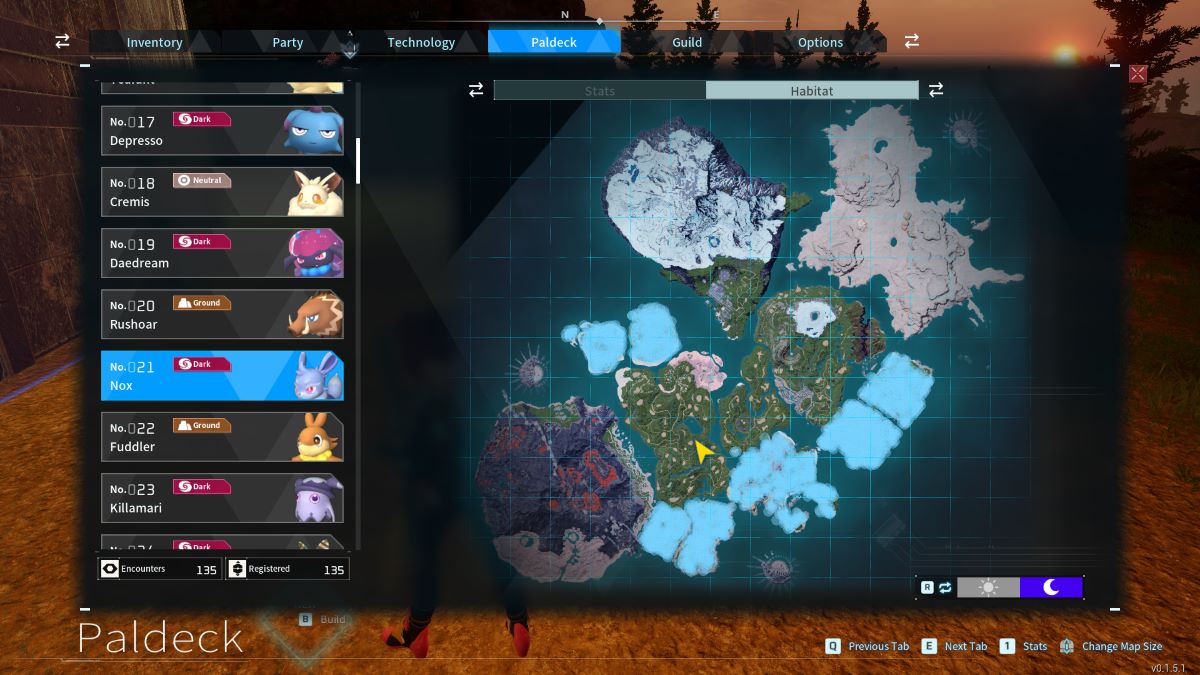 Nox pal location map