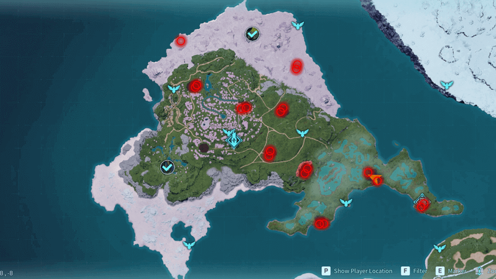 Crude Oil Field Locations on Sakurajima Island