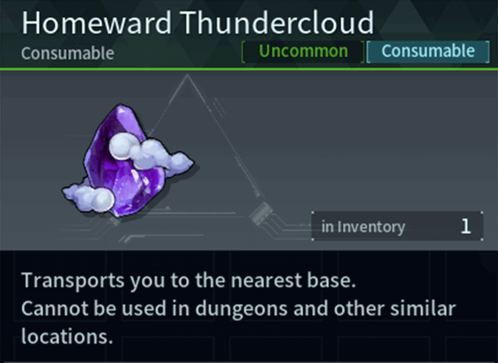 Homeward Thundercloud consumable