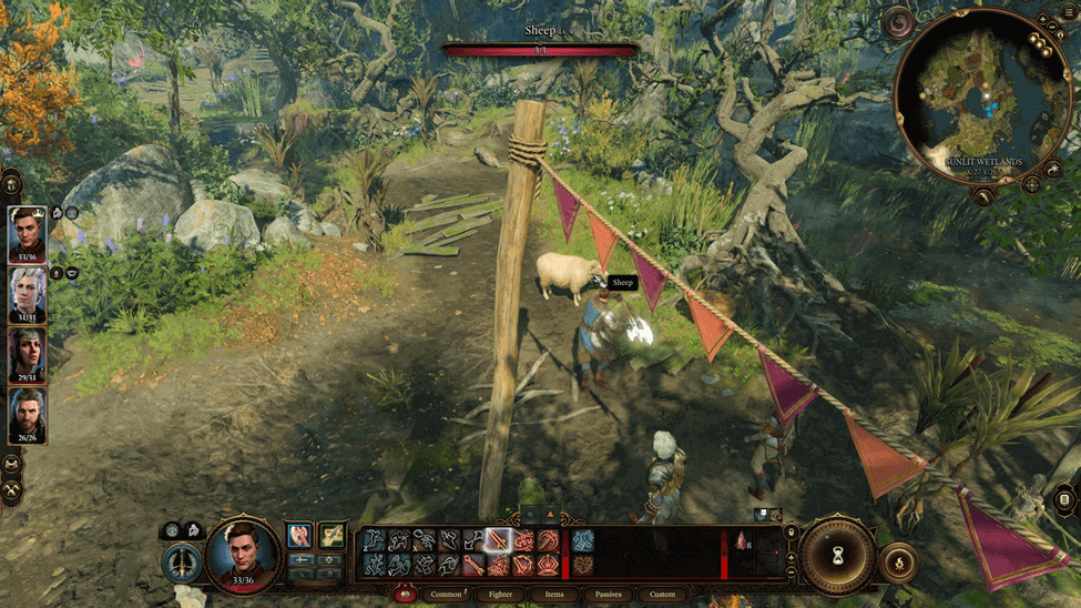 Attacking The roaming Sheep in the Sunlit Wetlands