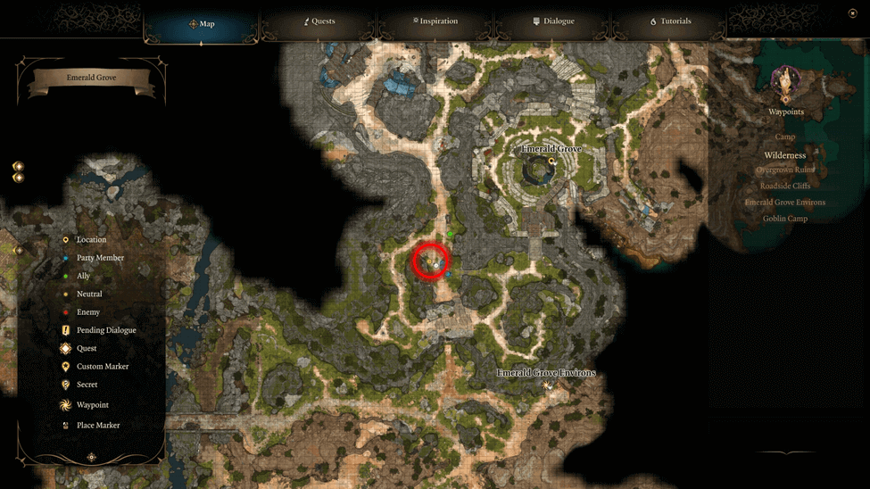 Wyll location with map