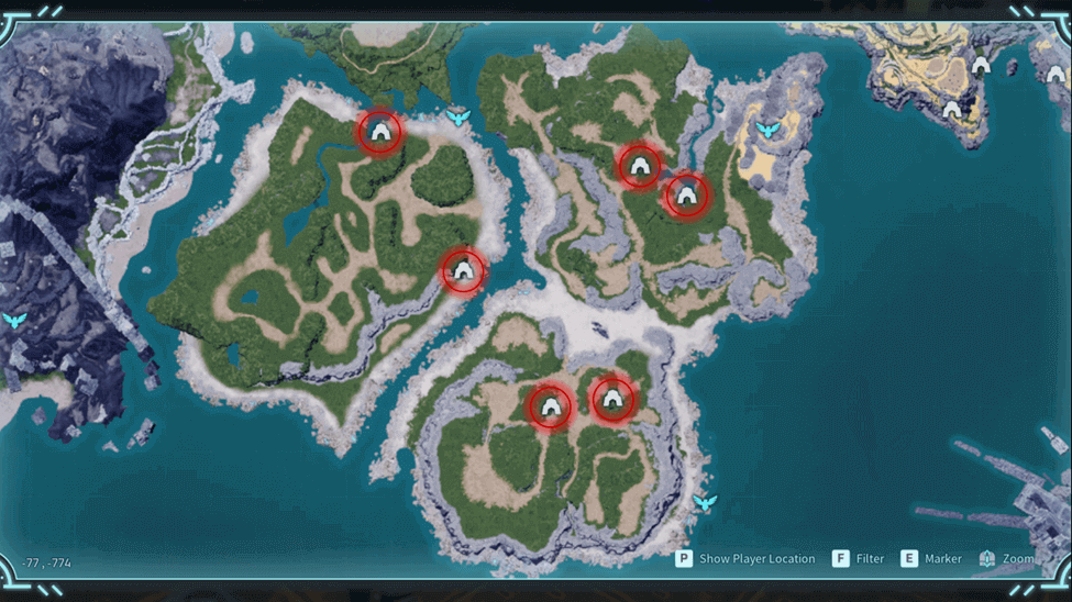 Dungeon Locations in Sea Breeze Archipelago