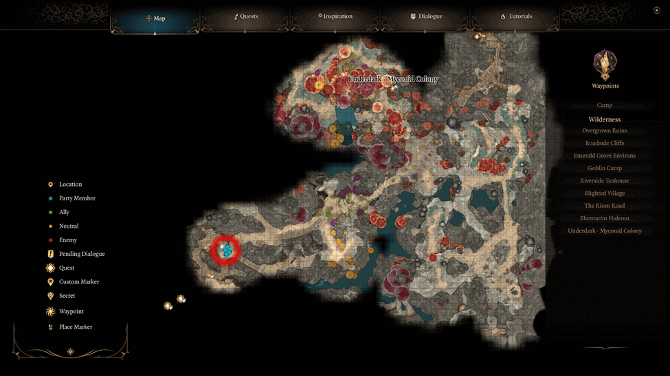 Duergar Intruders location map