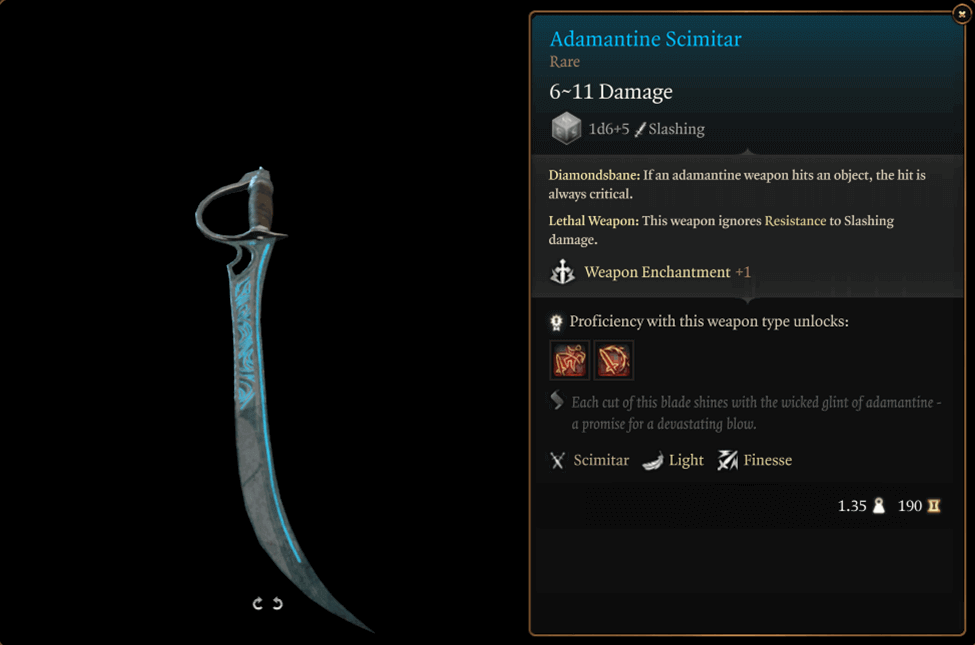 Adamantine Scimitar (Rare)