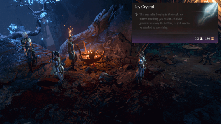 Icy Crystal (item) in the Underdark