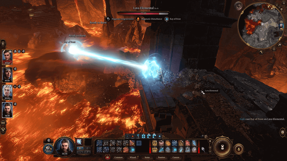 Attacking the Lava Elemental from a long distance