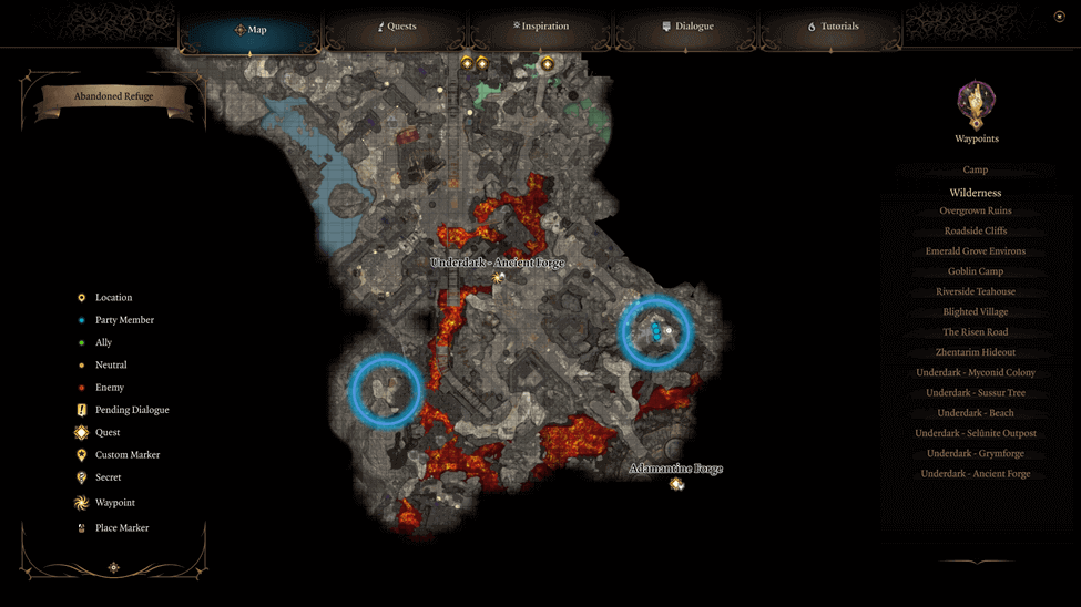 Mithral Ore Location map in Grymforge