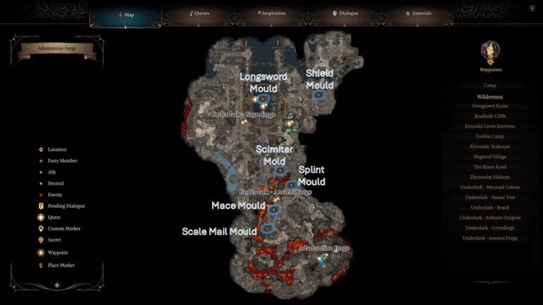 BG3 Adamantine Forge Mould Locations With Map PalNerd