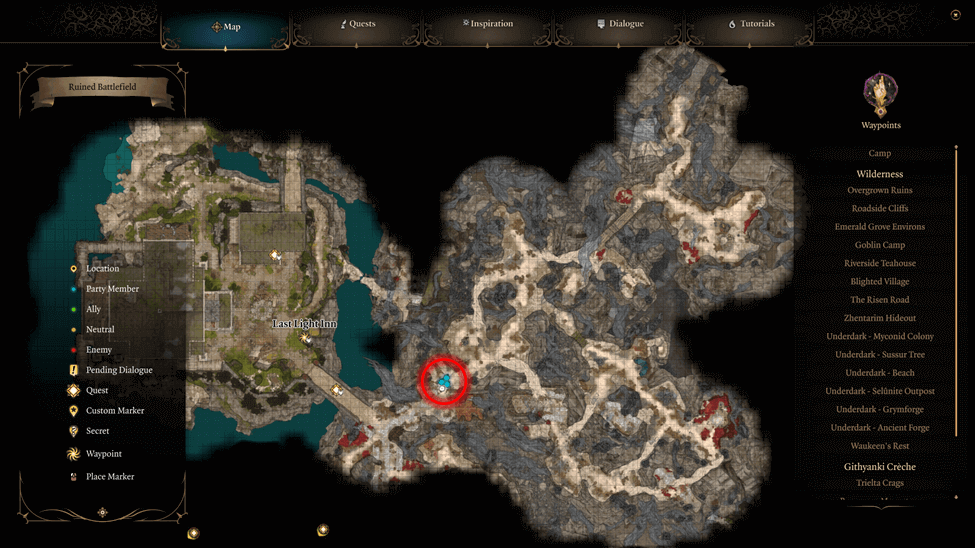 Cursed Raven Location map