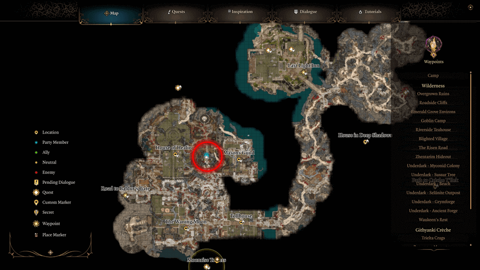 Arabella In Shadow-Cursed Lands location map