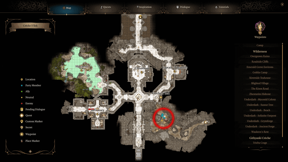 A’jak’nir Jeera Location map in Creche Y’llek