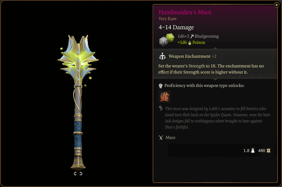 Handmaiden's Mace bg3