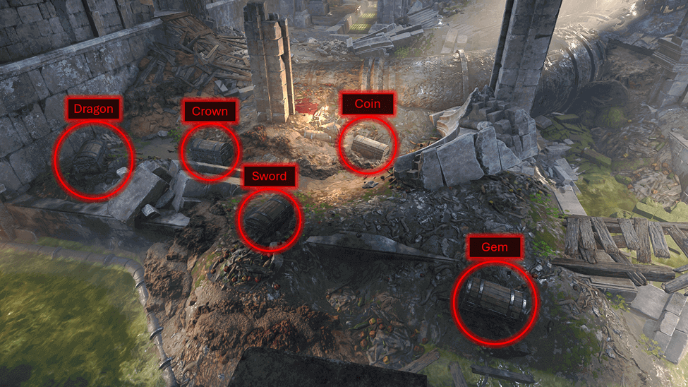 Marked Chest Locations in Lower City Sewers