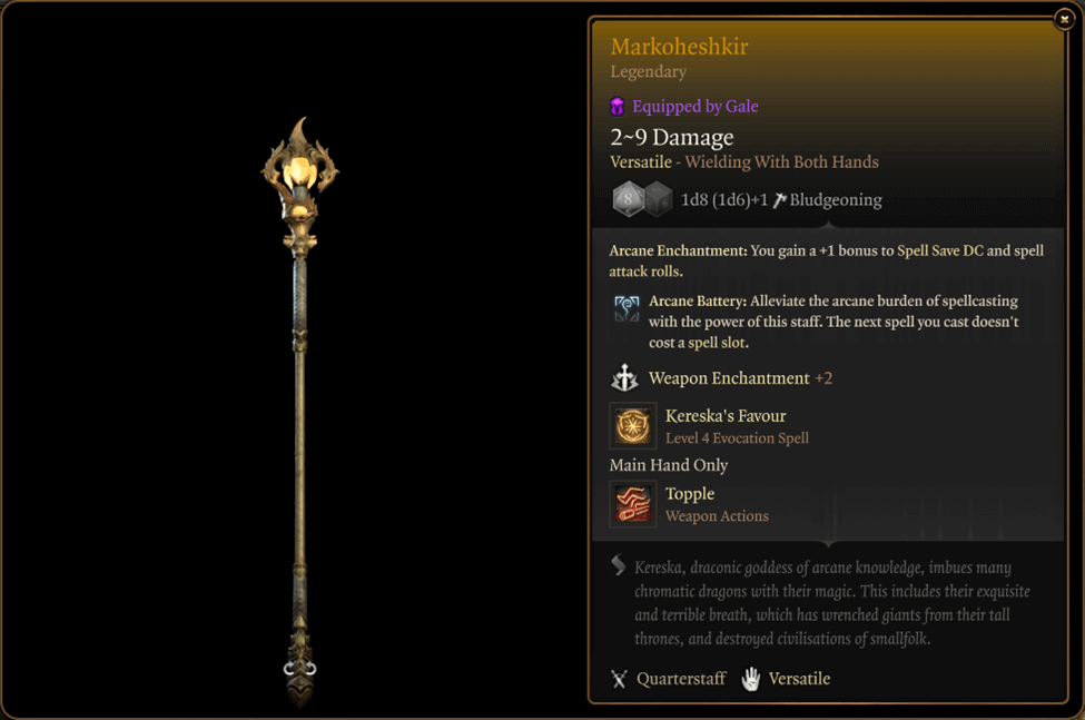 Markoheshkir weapon stats