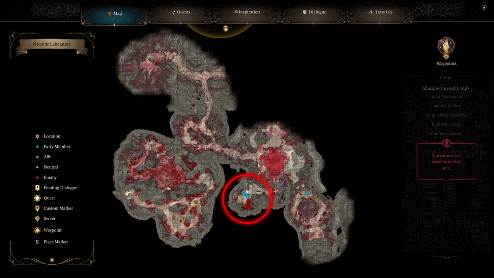 Mind-Archive Interface location map