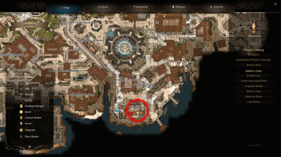 Mystic Carrion Location map