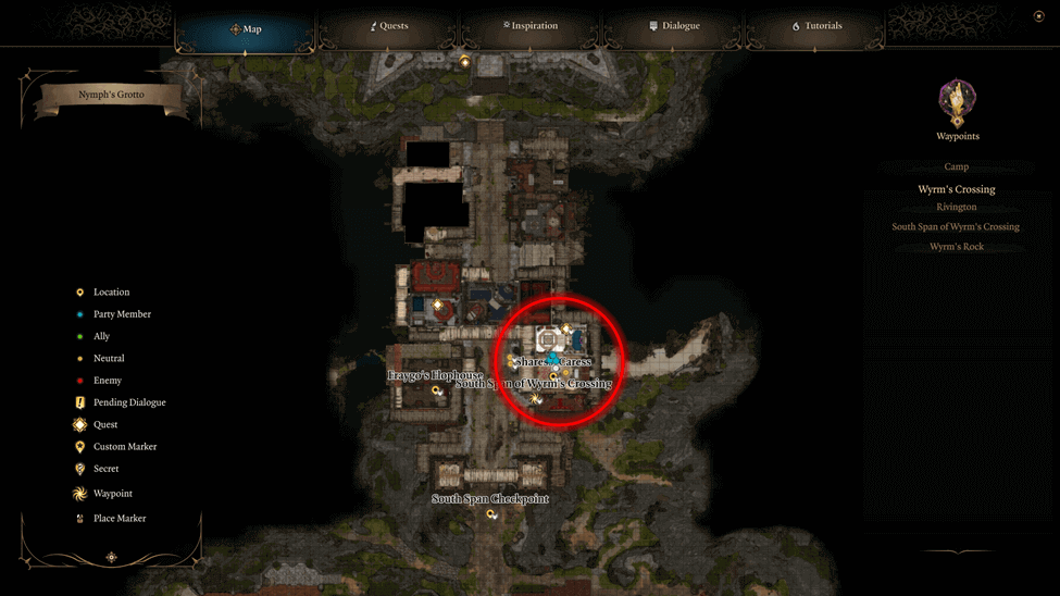 Naoise Location map in the Sharess’ Caress building