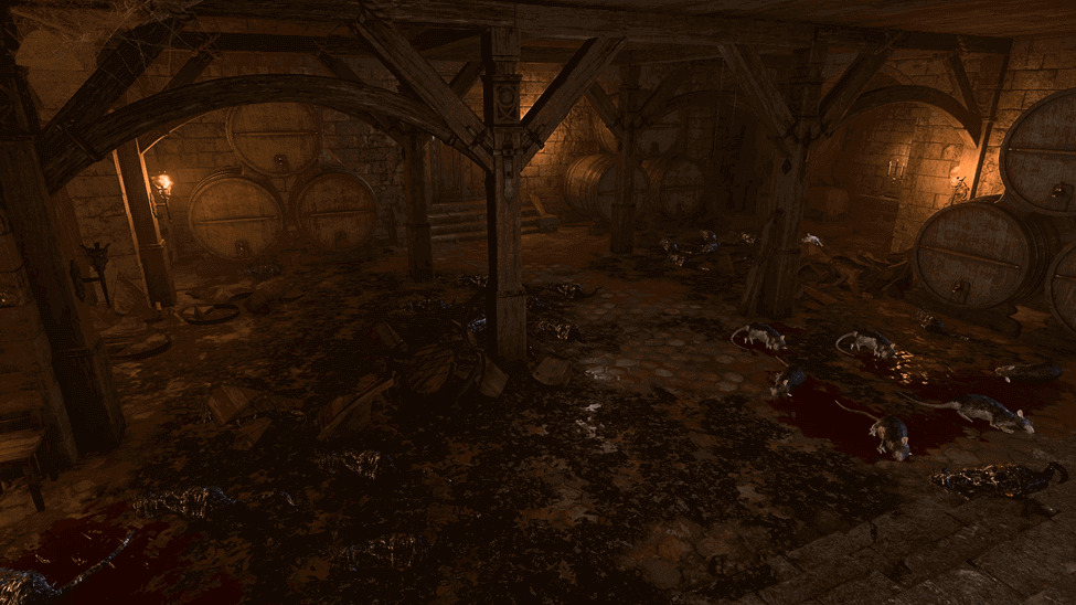 rats in the Elfsong Tavern cellar