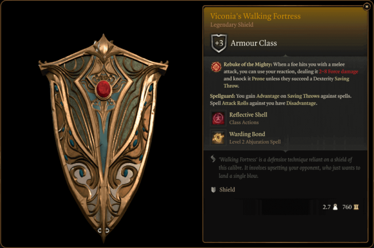 Viconia’s Walking Fortress (Legendary Shield) in bg3