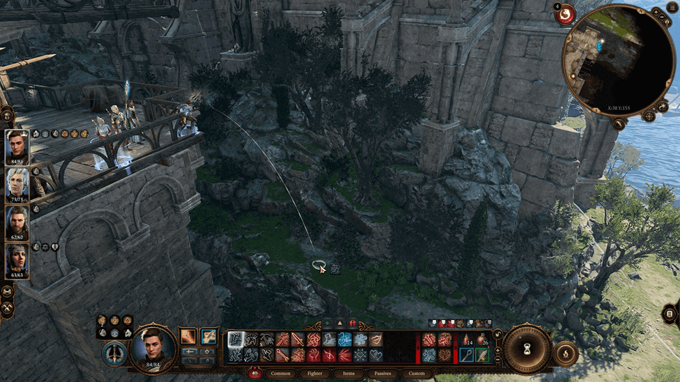 jumping across the damaged Wall Around The Fortress is another way to reach the Wyrm's Rock Fortress